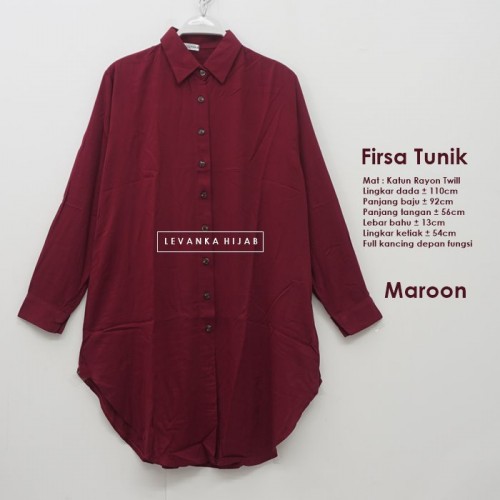 Firsa-012 Atasan Tunik Katun Rayon Twill